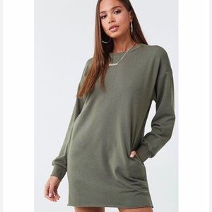 Forever 21 French Terry Sweatshirt Dress
